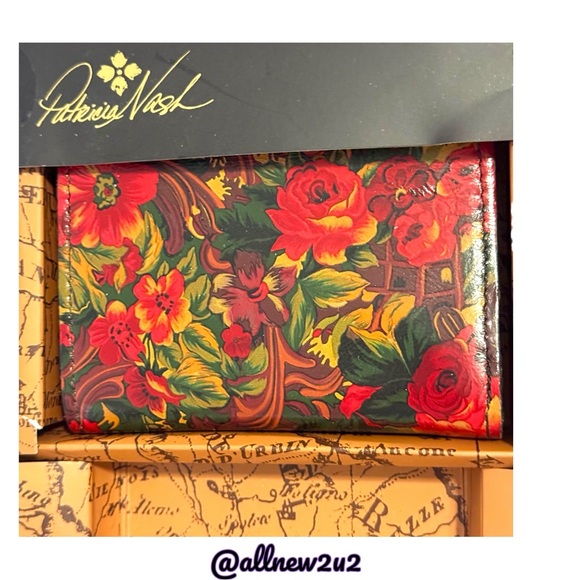 New Patricia Nash 2 Pc. In Golden Rustic Forest Wallet and Mirror Set P886400 - Picture 7 of 16